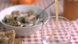 Juice flowing in super slow motion