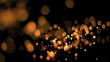 Orange points flowing in super slow motion