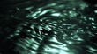 Green reflection in super slow motion on the water
