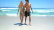 Young woman juming on her boyfriend's back
