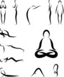 Vector Yoga Asanas