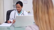 Woman consulting a general practitioner 
