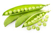 Green peas on white, clipping path included Green peas on white, clipping path included