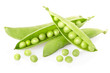 Peas on white, clipping path included
