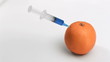 Orange in super slow motion being modified