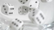 Dice in super slow motion being mixed