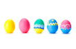 Photo: Easter eggs in a row Easter eggs in a row