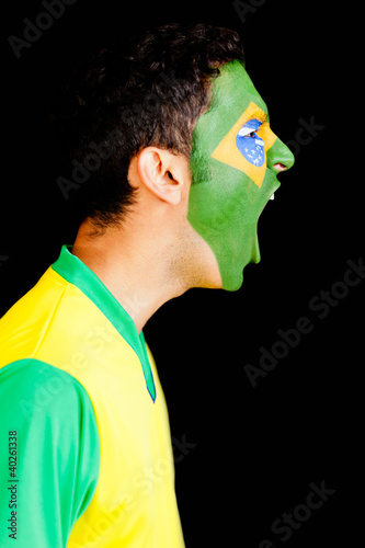 Photo: Brazilian man shouting Brazilian man shouting
