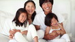 Video: Family playfully sitting together Family playfully sitting together