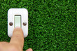 turn off the light ,save energy concept