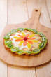 Cake with kiwi and pineapple