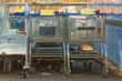 Foto: blaue Einkaufswagen blaue Einkaufswagen