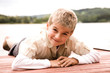 Boy smiling, portrait