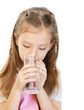 Little girl drinks water