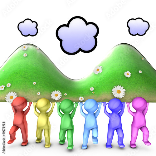 Illustration: Together we can move big mountains Together we can move big mountains