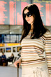 Young woman wearing sunglasses