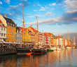 Copenhagen (Nyhavn district) in a sunny summer day