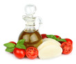 Oil olive with mozzarella cheese with tomatoes