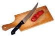 Chorizo à cuire sur planche à découper Chorizo à cuire sur planche à découper