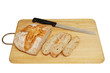 Rustic bread on a board
