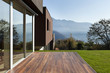 Photo: beautiful modern house with garden, outdoor beautiful modern house with garden, outdoor