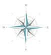 Antique wind rose symbol for navigation isolated on white