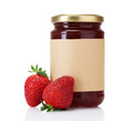 berry jam and strawberry isolated on white berry jam and strawberry isolated on white