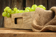 wooden of green grapes wooden of green grapes