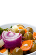 insalata di olive, cipolla carote e sedano