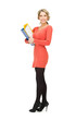 woman with folders