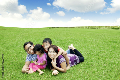 Photo: Happy Asian family outdoor Happy Asian family outdoor