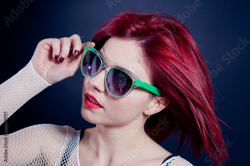 Photo: Readhead girl with glasses Readhead girl with glasses