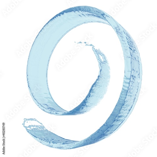 Illustration: Water helix. 3d rendering Water helix. 3d rendering