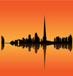 Detailed vector Dubai silhouette skyline