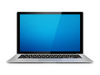 Modern laptop with blank screen, has a clipping path for screen. Modern laptop with blank screen, has a clipping path for screen.