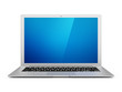 Modern laptop with blank screen, has a clipping path for screen. Modern laptop with blank screen, has a clipping path for screen.