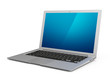 Modern laptop with blank screen, has a clipping path for screen. Modern laptop with blank screen, has a clipping path for screen.
