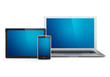 Laptop, tablet computer and mobile phone with clipping paths. Laptop, tablet computer and mobile phone with clipping paths.