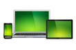 Laptop, tablet computer and mobile phone. Laptop, tablet computer and mobile phone.