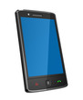 Mobile phone with blank screen. Has clipping paths. Mobile phone with blank screen. Has clipping paths.