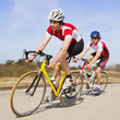 Sprinting cyclists