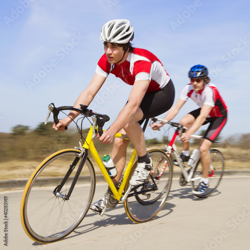Photo: Sprinting cyclists Sprinting cyclists