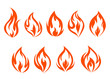 Fire flames set