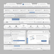 Vektor: Web site design elements with icons set: Navigation menu bars Web site design elements with icons set: Navigation menu bars