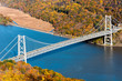 Photo: Bear Mountain bridge aerial view in Autumn over Hudson River Bear Mountain bridge aerial view in Autumn over Hudson River