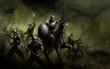 general leading his army in war