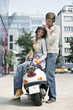 Young couple smiling