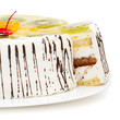 Tasty creamy cake with fruits Tasty creamy cake with fruits