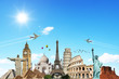 Travel the world monuments concept 6