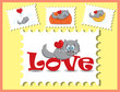 The card for Valentine's Day, the background
